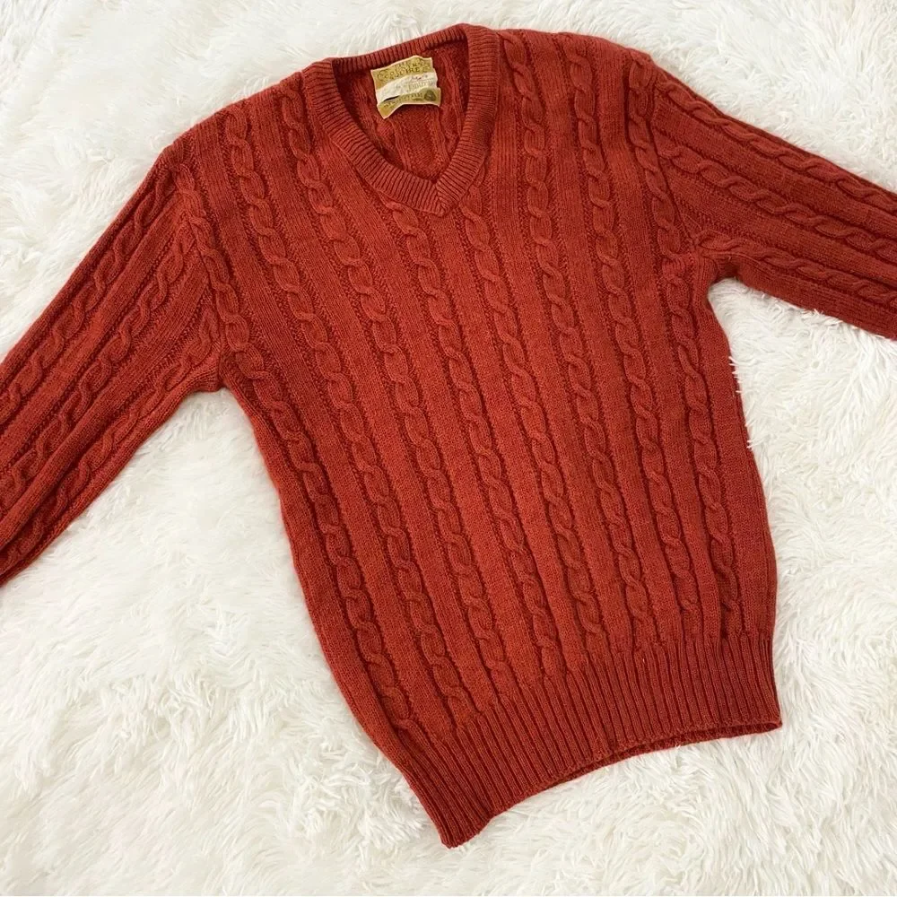 Vintage 70's Virgin Wool Pullover Sweater - Picture 2 of 5